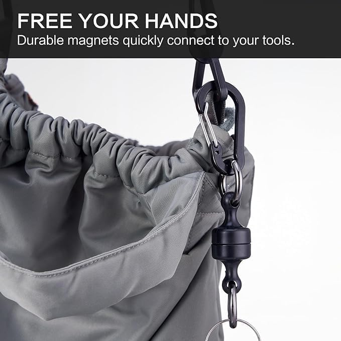 FANGZHIDI Quick Release Keychain,Magnetic Release Holder, Strongest Key Magnet Carabiner for Fly Fishing Bags, Belt, Car Key Fob,3 PCS,Black