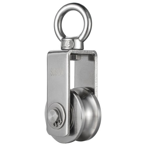 Cable Pulley Wheel for Rope with Ball Bearings, Smooth No Noise, 360° Swivel Small Wire Pulley for Pulley System Lifting, DIY Home Gym, Winch, 1 Pack