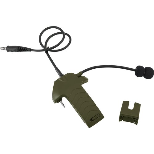 TSVISIONCORE Microphone & PTT for Walker's Razor Noise Cancelling Headphone Airsoft (Army Green)