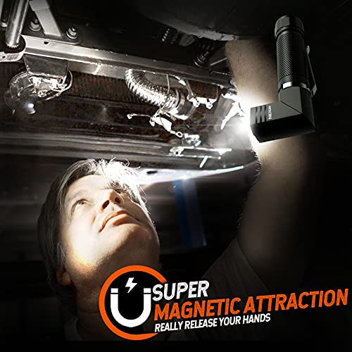 Rechargeable LED Flashlight 1000 Lumens, Magnetic, Waterproof 6 Modes