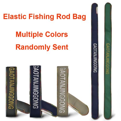 SquEqu 2 Pack Fishing Rod Sleeve Protective Cover Case Elastic 40'' - 50'' Fishing Pole Gloves Sock Holder Protector Thickened Scratch-Proof Rods Bag