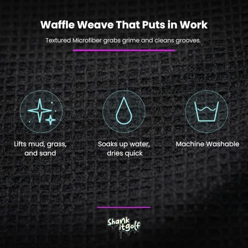 Magnetic Golf Towel with Waffle Weave Microfiber - Clean My Balls Variation