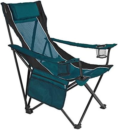 Kijaro Sling Folding Camping Chair - Enjoy The Outdoors in This Outdoor Chair with a Built-in Cup Holders and Side Organizer OR Side Cooler - Includes a Detachable Pillow