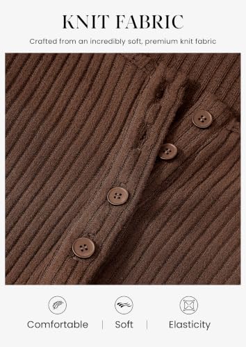 Women's Fall Lounge Sets - Medium Brown Two-Piece Sleepwear