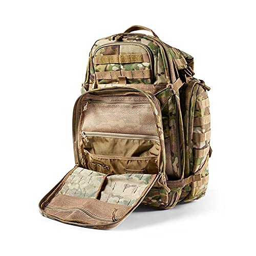 5.11 Tactical Backpack, RUSH 72 2.0 Military Survival Molle Back Pack with Laptop Compartment, Large, 55L, Multicam, Style 56566ABR