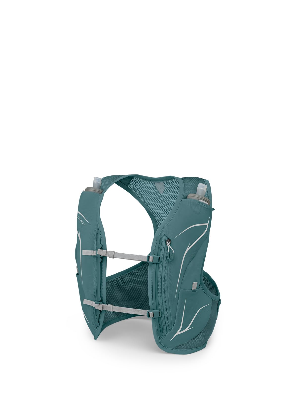 Osprey Dyna LT Women's Running Hydration Vest with Hydraulics Soft Flasks, Cascade Blue/Silver Lining, Medium