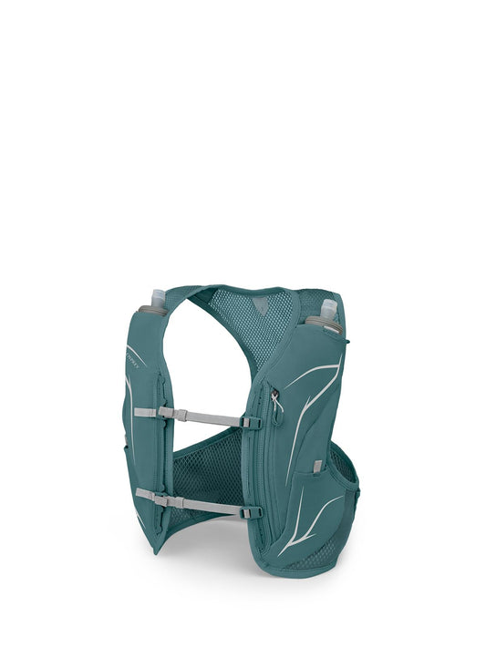 Osprey Dyna LT Women's Running Hydration Vest with Hydraulics Soft Flasks, Cascade Blue/Silver Lining, Medium