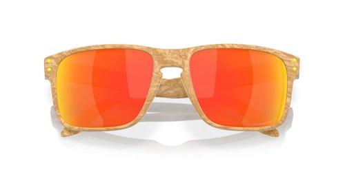 Oakley Men's OO9244 Holbrook Low Bridge Fit Rectangular Sunglasses, Matte Stone Desert Tan/Prizm Ruby Polarized, 56 mm