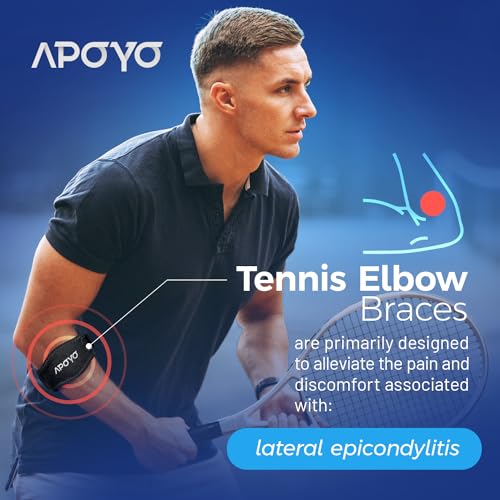 APOYO Tennis Elbow Strap Support One Size Black for Men & Women