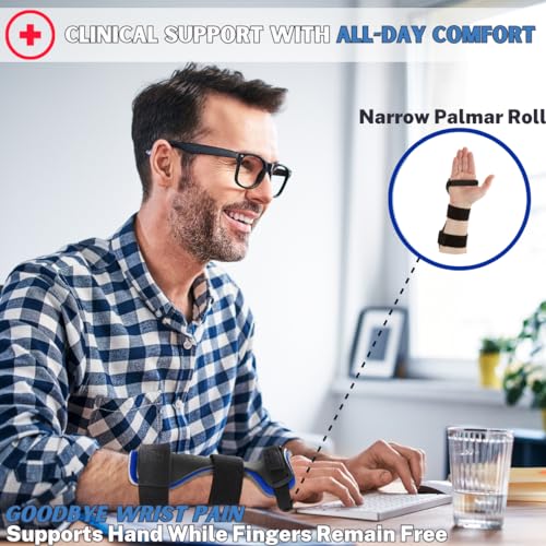 Wrist Brace for Carpal Tunnel Relief - Medium, Left Hand, Adjustable