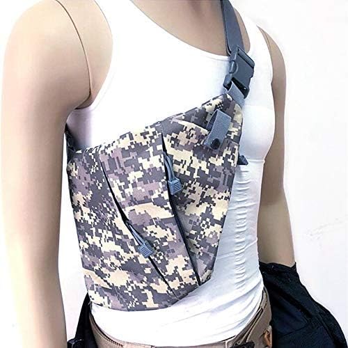 HWZ Men's Lightweight Anti-Theft Waterproof Casual Sling Chest Crossbody Messenger Gun Shoulder Bag