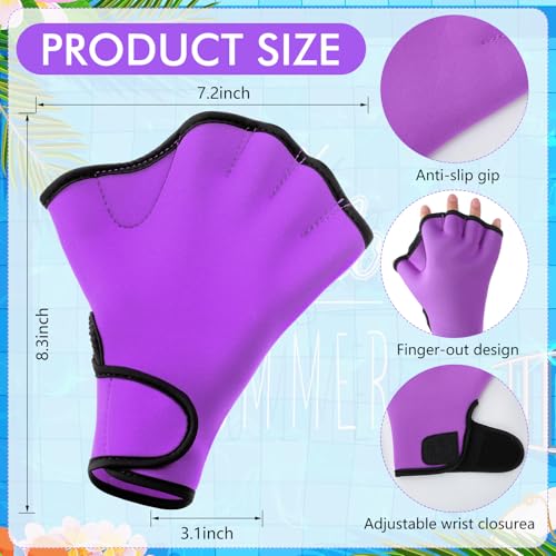 Water Aerobics Set with Foam Dumbbells and Neoprene Gloves for Pool Fitness