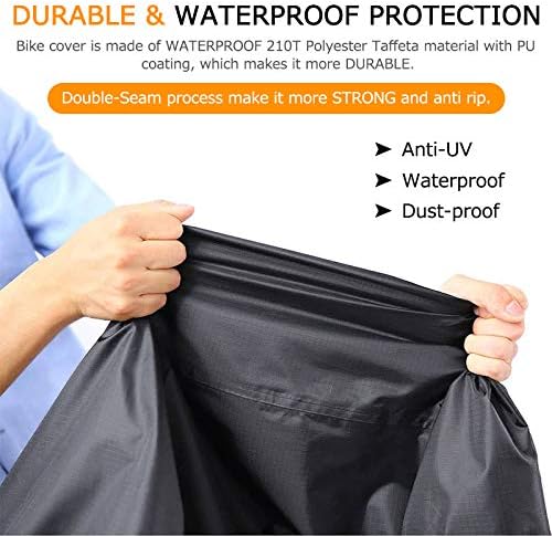 Maveek Bycicle Cover for 2 Bikes Waterproof Cycle Dirt Bike Outdoor Rain Dust Snow Water Wind Sun Resistant UV Protection Winter Summer Cold All Weather Indoor Garage Storage Road Mountain Bike