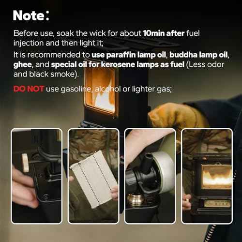 Oil Lamp Wicks for Camping Oil Lantern,Cotton Oil Lamp Stove Replacement Wicks Compatible with Oil Lamps and Kerosene Wicks 2-Pack
