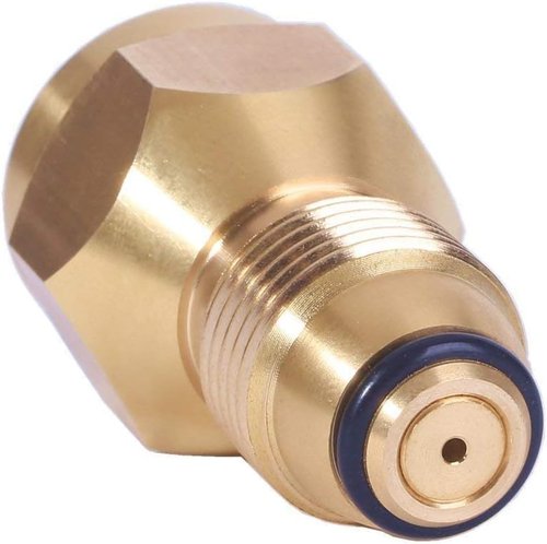 DOZYANT Universal Safest Propane Refill Adapter for Throwaway Disposable Bottle - 100% Solid Brass Regulator Valve Accessory for All 1 LB Tank Small Cylinders