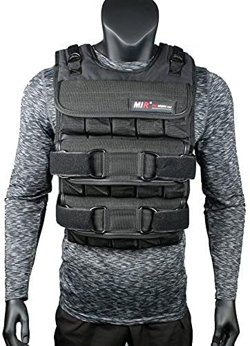 MIR PRO Weighted Vest With Zipper Option 45lbs - 90lbs Solid Iron Weights