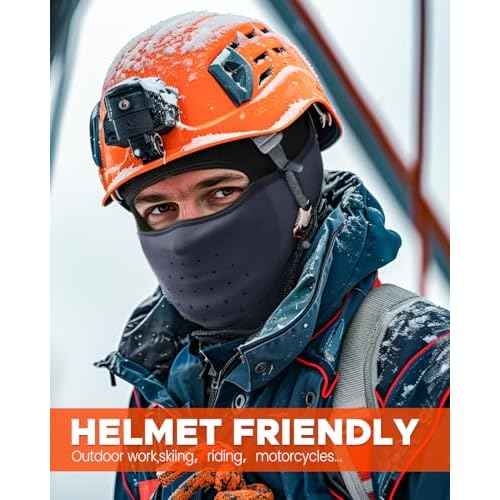 Winter Ski Mask Fleece Balaclava with Movable Deisgn for Men Women-Face Covering Mask for Cold Weather Skiing Motorcycle