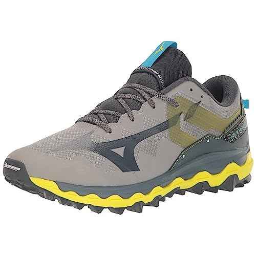 Mizuno Men's Wave Mujin 9 Running Shoe, Ghost Grey-Ombre Blue, 7