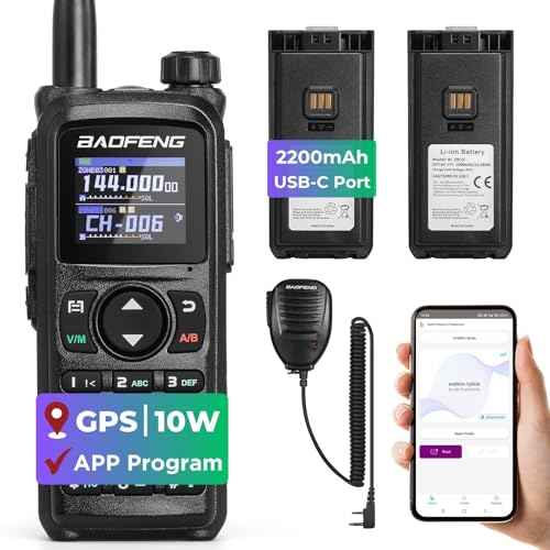 BAOFENG UV-28 Plus Ham Radio Handheld with GPS & APP Programming, 10W Long Range Dual Band Two Way Radio, FM Aviation NOAA Receiver, Frequency Copy, 1000CHs ¡¼Dual 2200mAh Batteries+Speaker Mic¡½