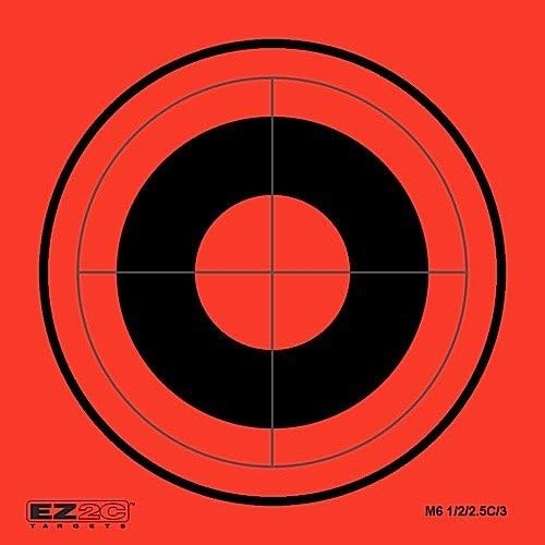 EZ2C Mini Shooting Targets, Bright Flourescent Self-Adhesive 3.5" x 3.5" (Tear-Off Pads of 25 or 100)