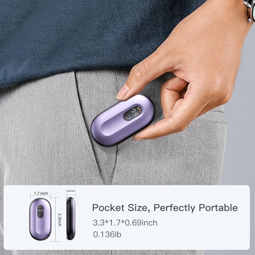 coldSky Hand Warmers Rechargeable 2 Pack, Magnetic Electric Hand Warmer with Digital Display, Reusable Handwarmers Heat Up to 140¢µ, Portable Pocket Heater Warm Gift for Outdoors, Camping, Hunting