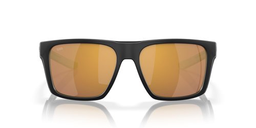 Costa Del Mar Lido Sunglasses, Matte Black/Gold Mirrored 580G, 57 mm