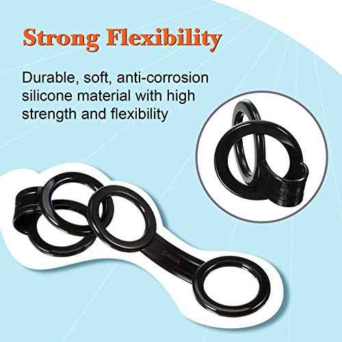 Weewooday Scuba Diving Snorkel Keeper Silicone Snorkel Clip for Mask Strap Keeper Lock Kit, Dive Mask Strap Tube Holder Retainer Universal Plastic Attachment Replacement Gear Accessories