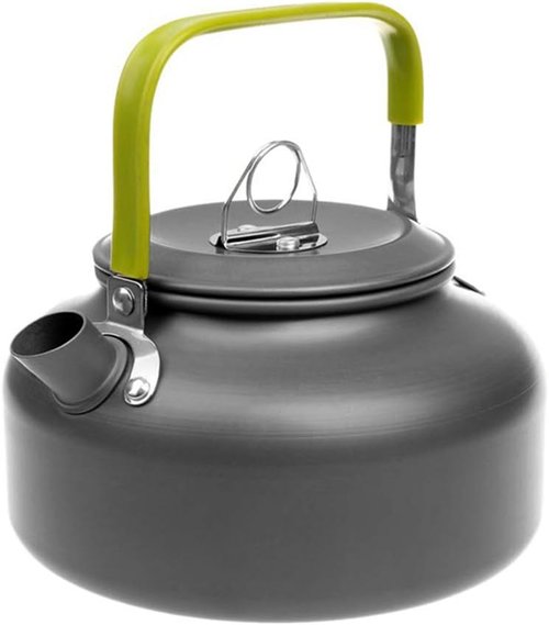 Docooler Camping Kettle - 0.8L Portable Ultra-Light Outdoor Hiking Camping Picnic Water Kettle, Teapot, Coffee Pot - Compact, Quick-Heat & Anti-scalding
