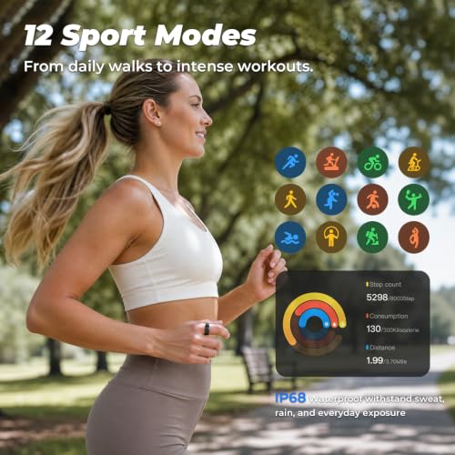 Azomabox Black Smart Ring Size 10 - Wearable Health & Fitness Tracker