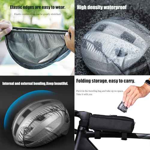 Cycling Helmet Cover for Bicycle,Waterproof Helmet Protective Cover with Reflective Strips,Reusable at Night Wind Proof Rain Cover.1 Pieces,Grey.