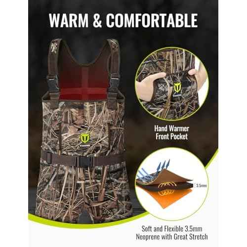 TIDEWE Chest Waders for Toddler & Children, Neoprene Waterproof Insulated Hunting & Fishing Youth Waders for Boy and Girl