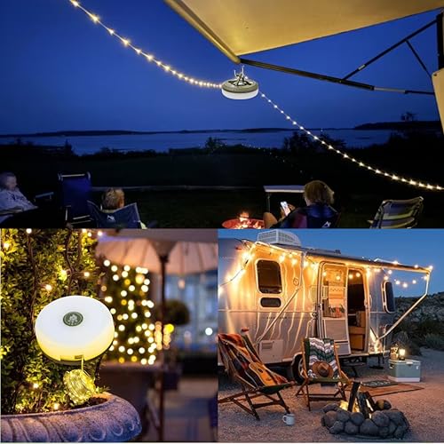 Camping Lights String Camp Lantern Better Retractable Waterproof Glowmate 4 in 1 Camp String Lights for Tent with 8 Modes 32.5ft LED Camp Lamp Necessities Decor Holiday Gifts for Christmas Halloween
