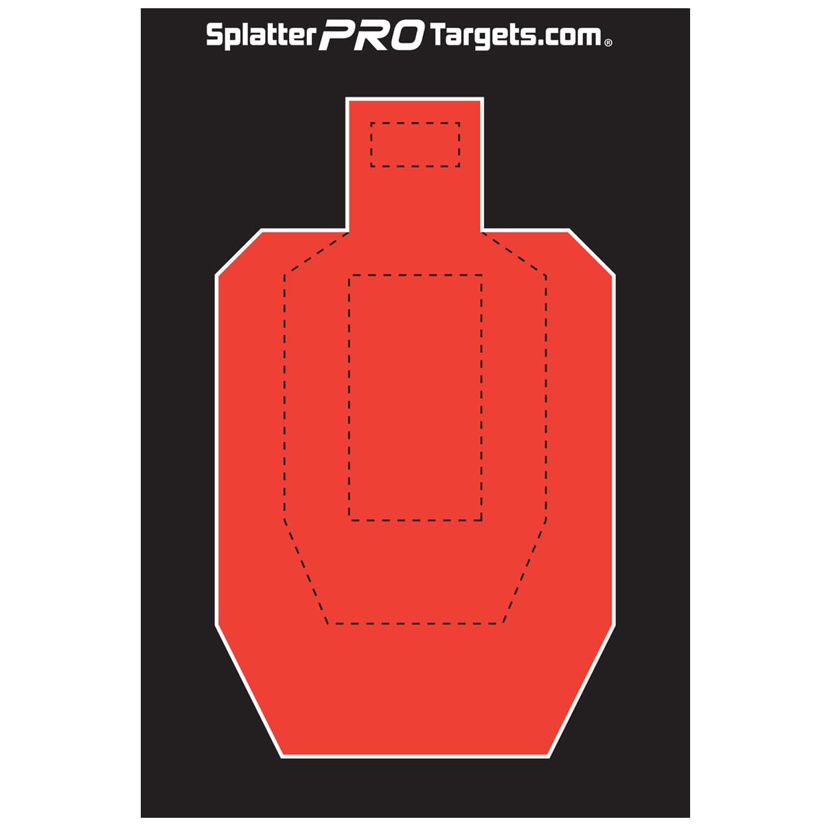 IPSC Style Splatter Targets, 12x18. Shots Burst with a Bright Splatter Upon Impact. Instantly See Your Hits and Misses!