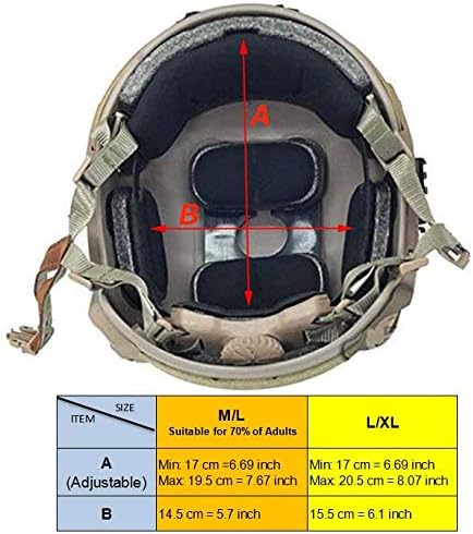 ATAIRSOFT Adjustable Maritime Helmet ABS for Airsoft Paintball
