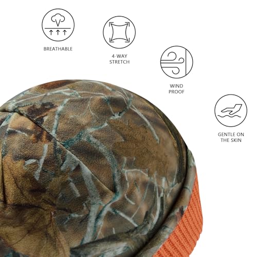 BASSDASH Reversible Windproof Fleece Winter Beanie Hats Thick Warm for Men Women Stretchy Fit Unisex Cuffed Knit Hat