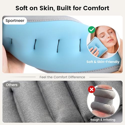 Glimmer Blue Sportneer Ankle Wrist Weights 1 lb Pair for Women Men - Adjustable, Non-Bulky Fitness Accessory