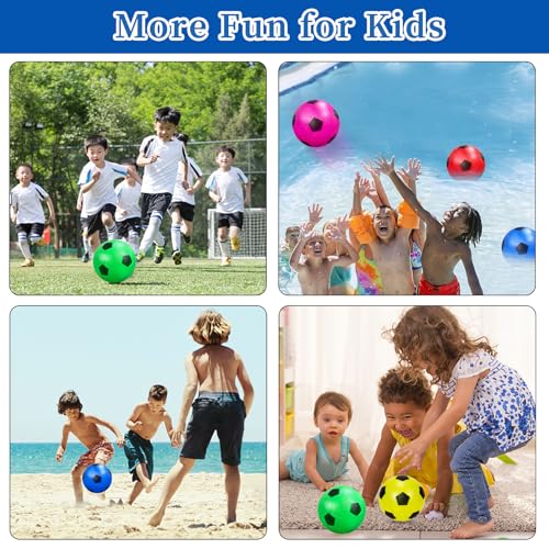 Mini Soccer Balls for Kids - 12 Pack Colorful Soccer Toys with Pump - Party Favors