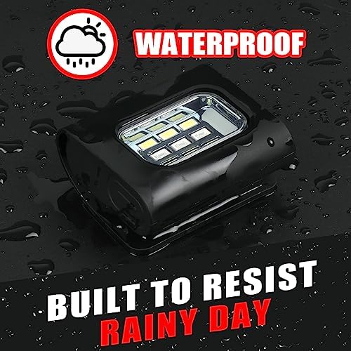 GOANDO Running Lights 4 Pack Safety Jogging LED Light for Runners and Joggers High Visibility Reflective Running Gear with USB Charging Line and Strong Magnetic Clip for Night Running Walking Hiking