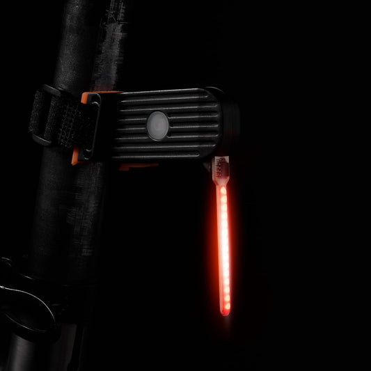 ACRUNU LED Photondrop Bike Tail Light, Red/Blue/Orange/Yellow Flowing Taillight,3 Modes Bike Rear Light, USB Rechargeable, Cycling Rear Light for Any Type of Seatpost (red)