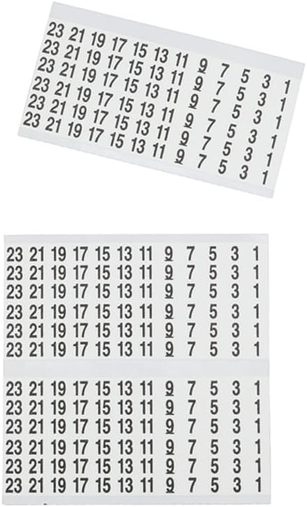 Klein Tools 56250 Wire Marker Book for Cable Management, Electric Panel Organization Wire Label Stickers, Numbered 1-48