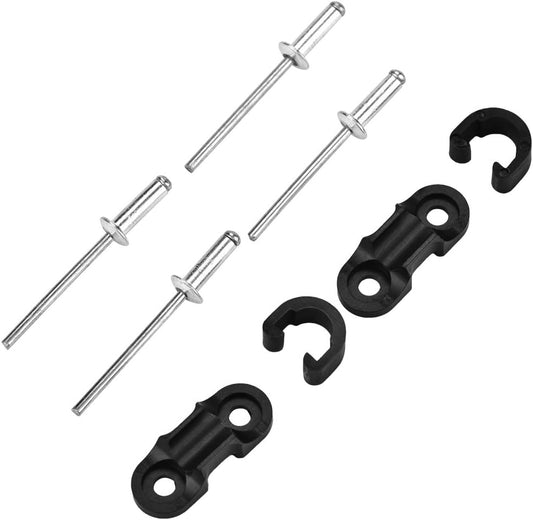 Alomejor Cable Clips, 2Pcs Aluminum, for Mountain Bike, Brake & Shift Cable Housing Line Holder Hose C Clip Accessory