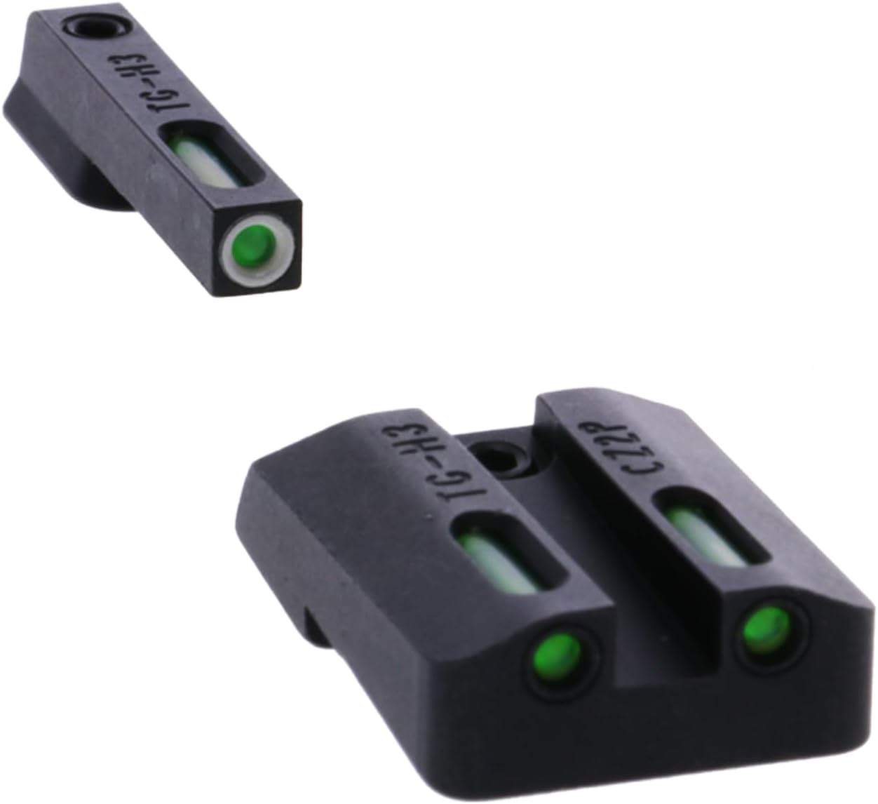TRUGLO TFX Handgun Sight | Durable Shock-Resistant Compact Brightly Glowing Tritium & Fiber-Optic Xtreme Day/Night Sight for Handguns