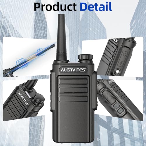 Long Range Rechargeable Walkie Talkies with Earpiece 2 Pack - Handheld Encrypted Two-Way Radios for Camping Hiking Cruise