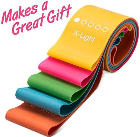 Fit Simplify 10 Inch Resistance Loop Exercise Bands, Set of 5, Assorted Colors