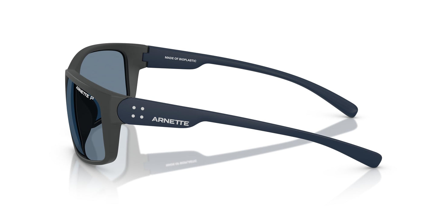 ARNETTE Man Sunglasses Matte Dark Grey Frame, Polar Dark Blue Lenses, 62MM