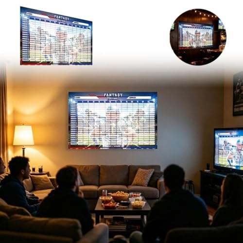 Fantasy Football Draft Board Kit 2026-2027 - 160cm Vinyl Board with 600+ Labels for League Drafts