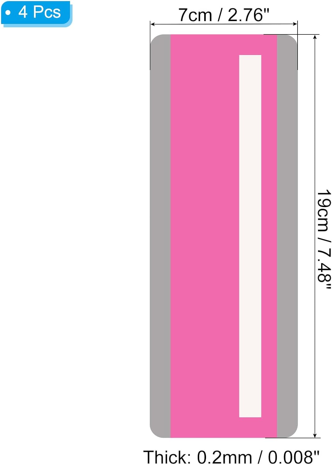 PATIKIL Guided Reading Strips, 4 Pieces Tracking Highlight Colored Overlay Strips Bookmark Dyslexia Reading Teaching Tools for Children Classroom Teacher, Grey