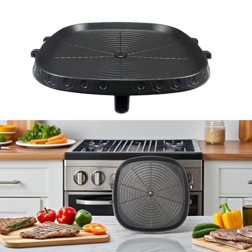 Korean Style Non-Stick Square Grill Pan for Indoor Outdoor BBQ - Smokeless, Maifan Coated, Tilt Design