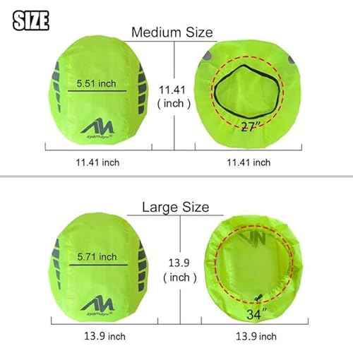 Bike Helmet Cover, HIKERBRO Waterproof Bike Helmet Cover with Reflective Strip, Night Visual Mountain Bicycle Helmets Covers, Windproof Breathable Cycling Helmet Cover