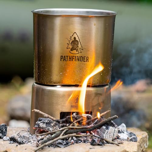 Stainless Steel Canteen Cooking Set with Handle - 3-Piece Backpacking & Camping Kit